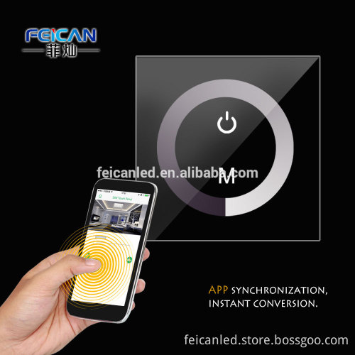 Wall-mounted Touch Panel Single Color Dimmer Switch with WIFI remote control